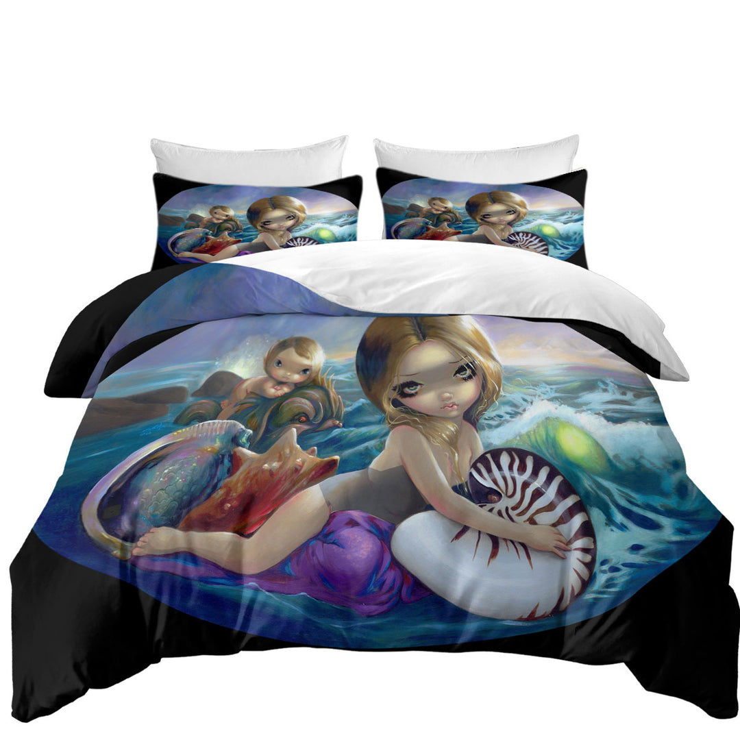 Duvet Covers with Fantasy Ocean Art Amphitrite Sea Goddess