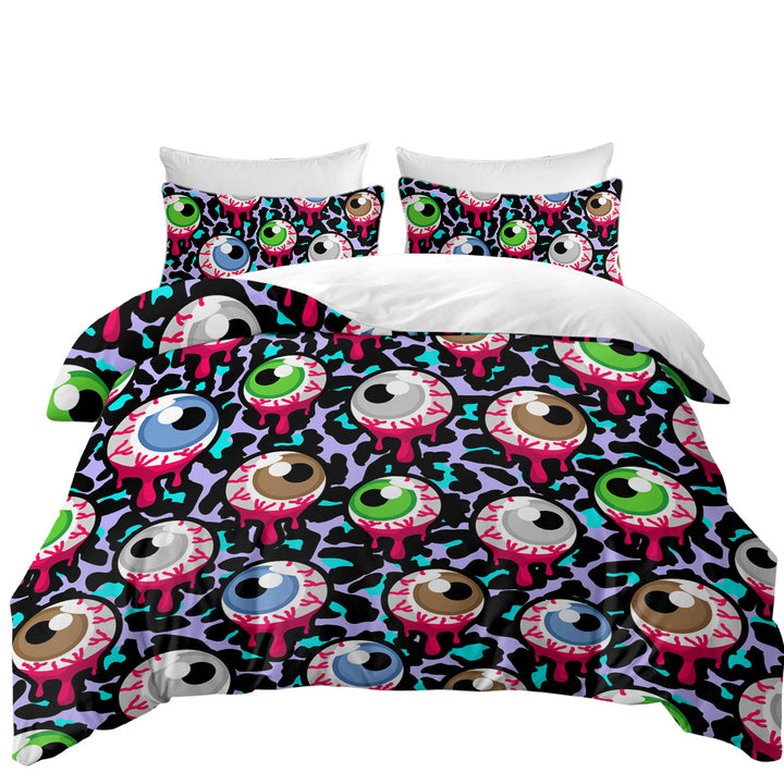 Duvet Covers with Halloween Scary Eyeballs