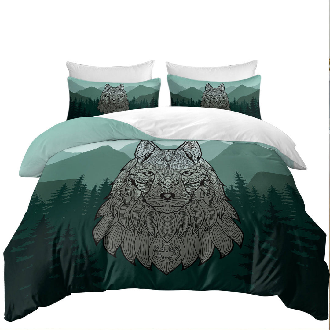 Duvet Covers with Indian Wolf