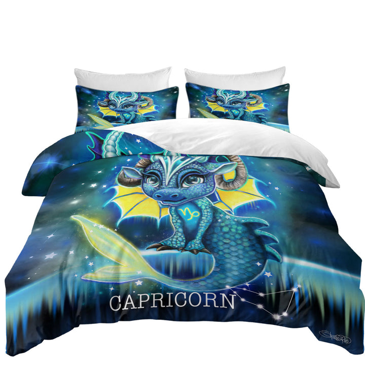 Duvet Covers with Kids Fantasy Art Capricorn Lil Dragon