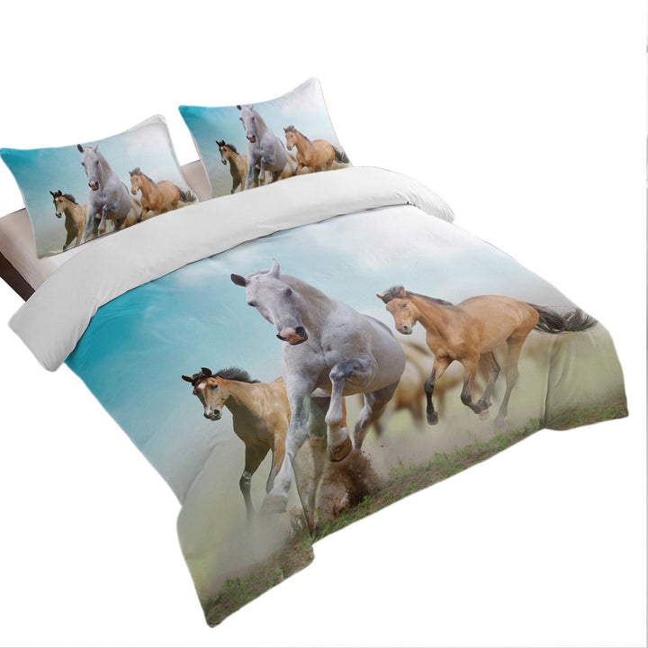 Duvet Covers with Running Wild Horses