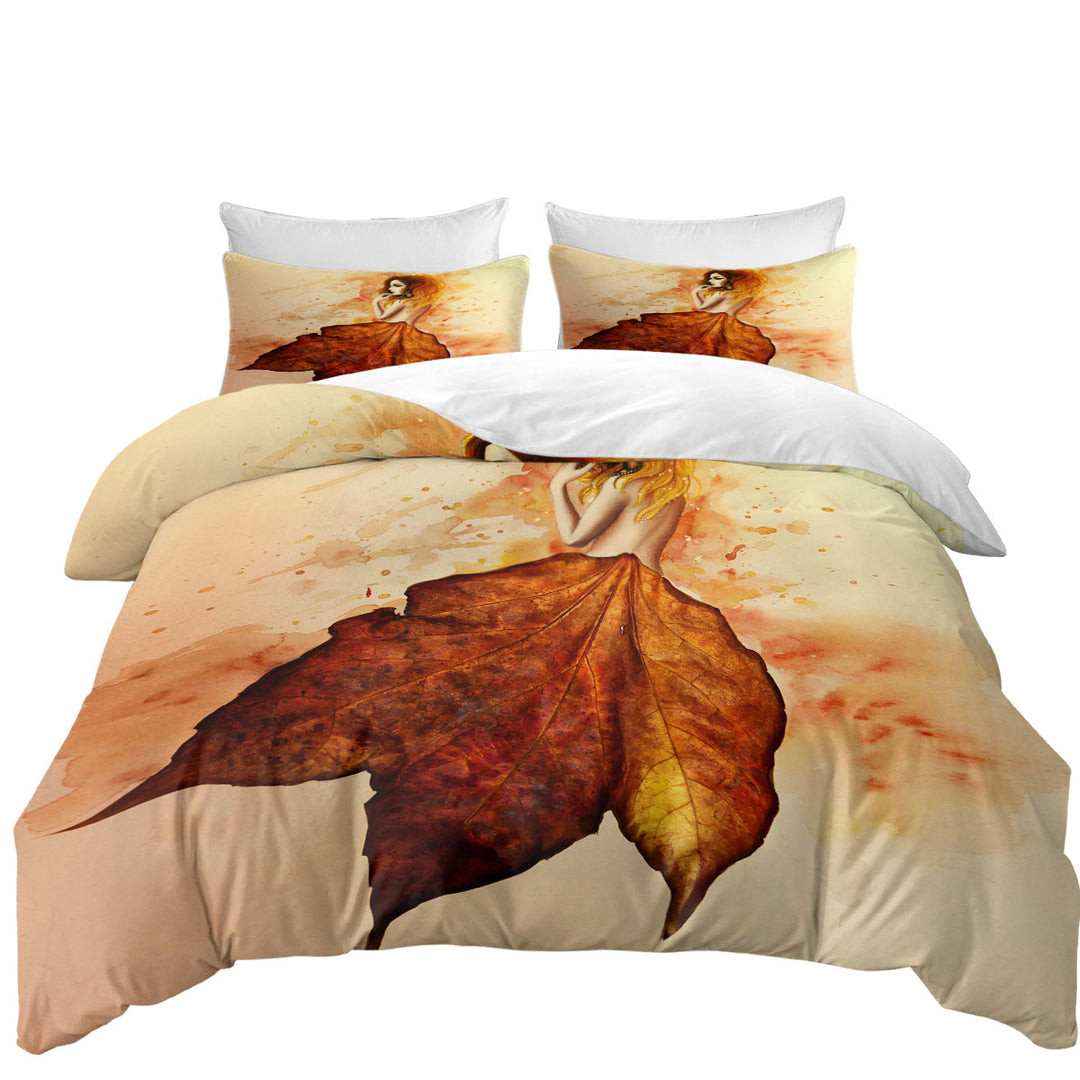 Duvet Covers with Stunning Art Painting Miss Autumn