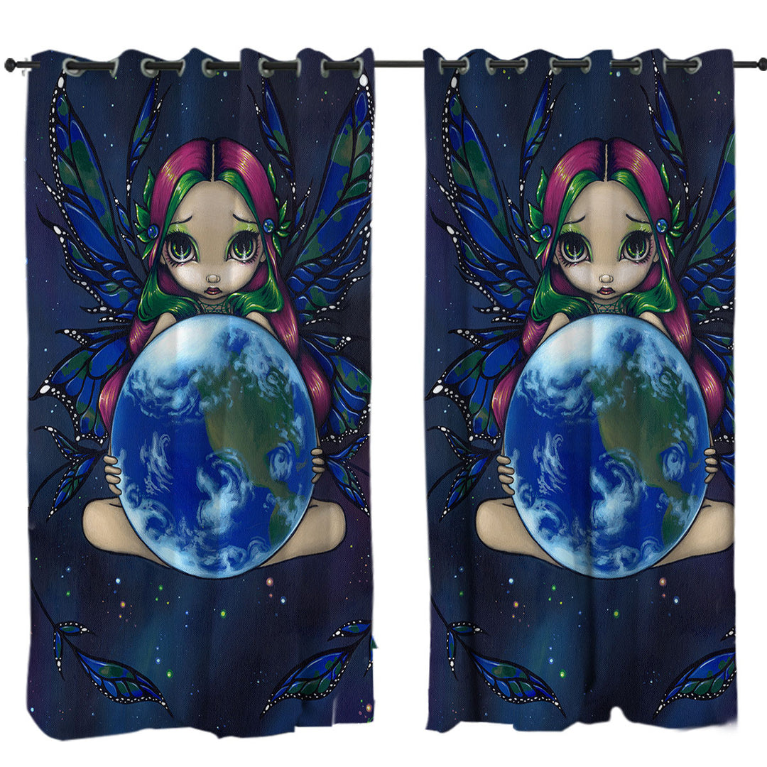 Earth Fairy a World In Good Hands Curtains