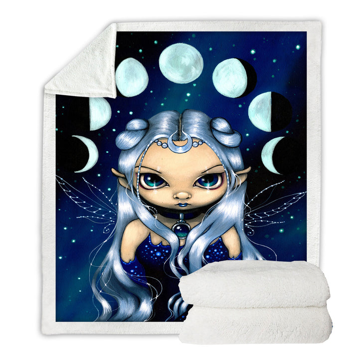 Elf Fairy of the Changing Moons Fleece Blanket