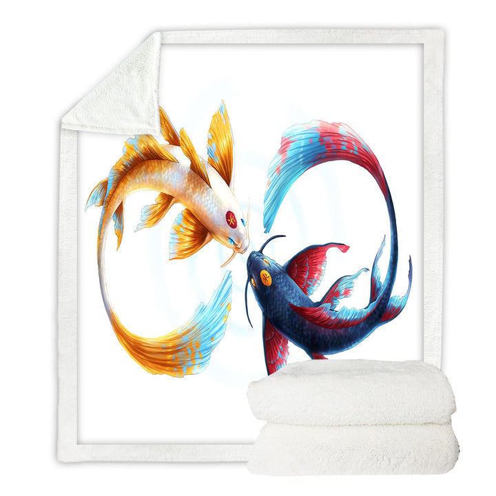 Eternal Bond Yin Yang Koi Fish Throws