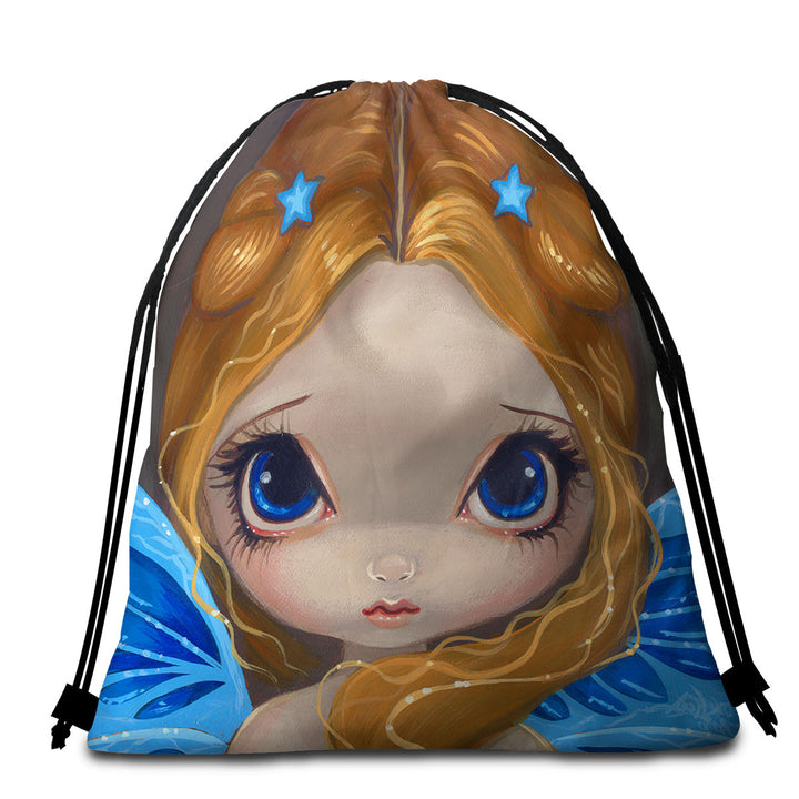 Faces of Faery _14 Little Princess Beach Towels and Bags Set