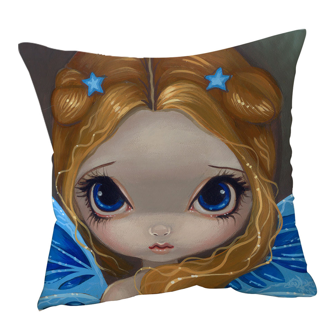 Faces of Faery _14 Little Princess Throw Pillow