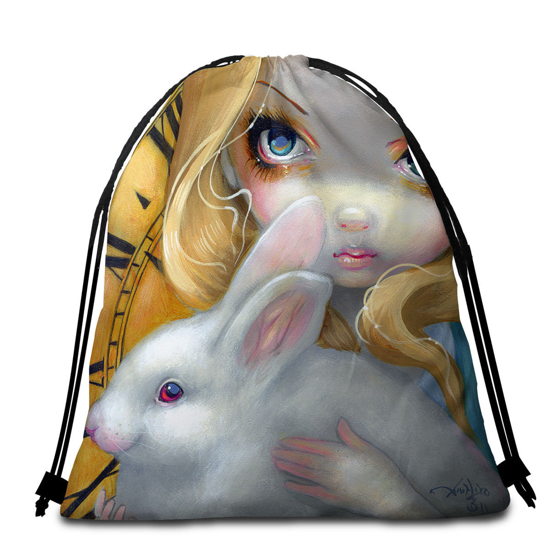 Faces of Faery _141 Blond Alice Girl and Bunny Beach Towel Pack