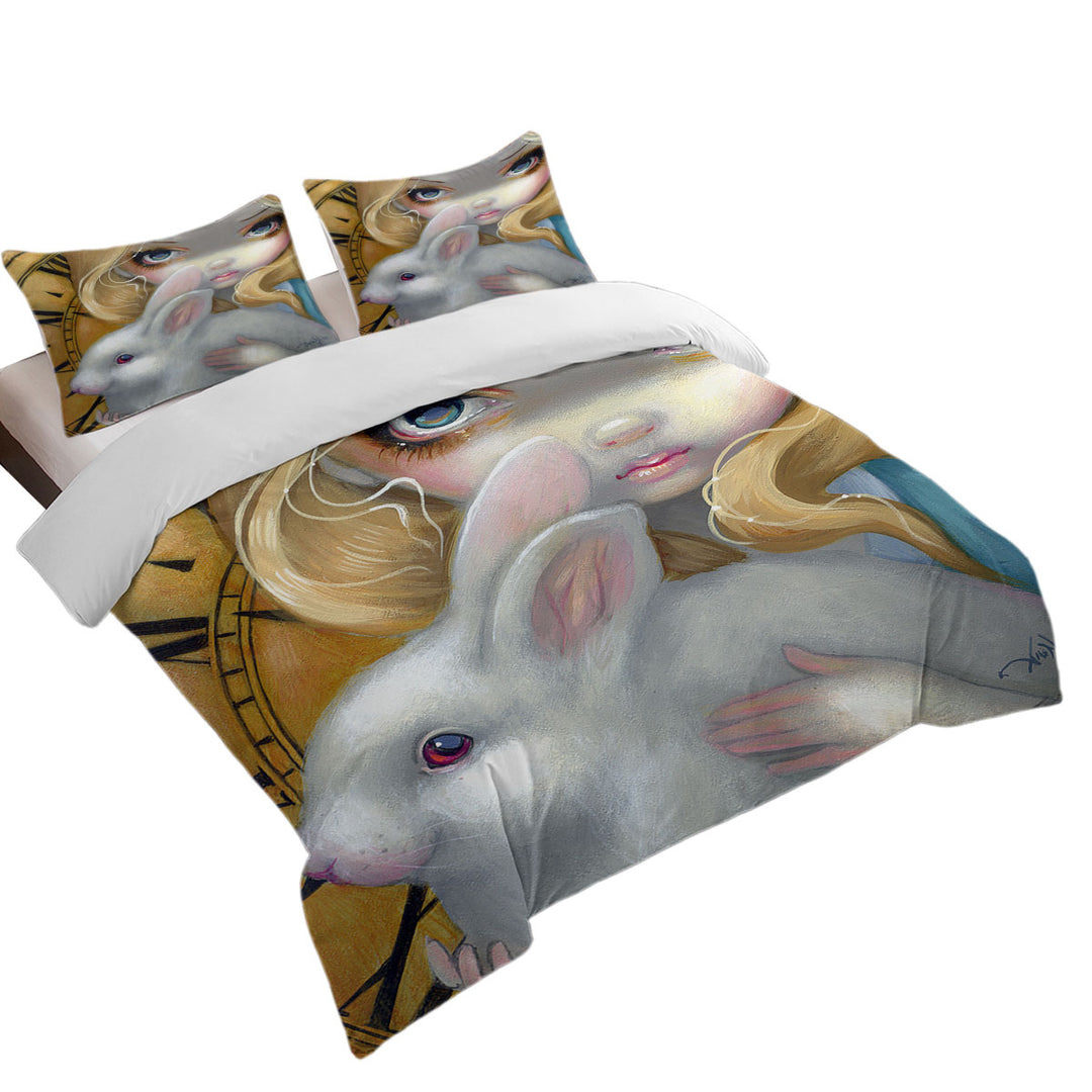 Faces of Faery _141 Blond Alice Girl and Bunny Duvet Covers King