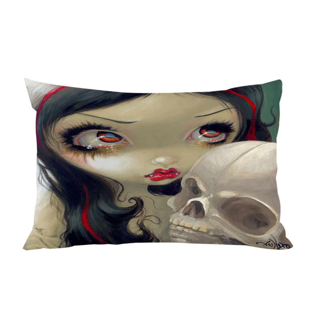 Faces of Faery _163 Scary Skull and Vampire Girl Pillow Cases