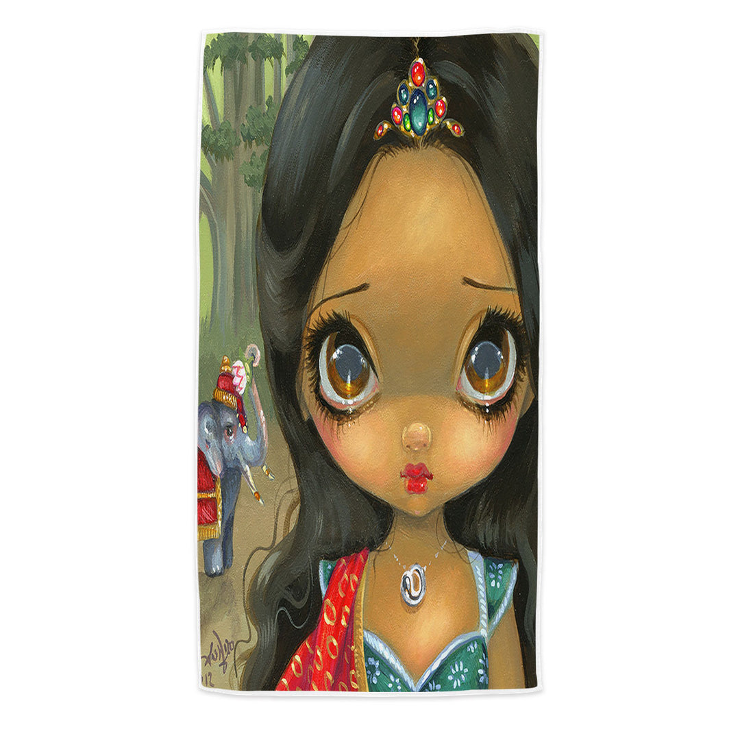 Faces of Faery _192 Indian Princess Beach Towels