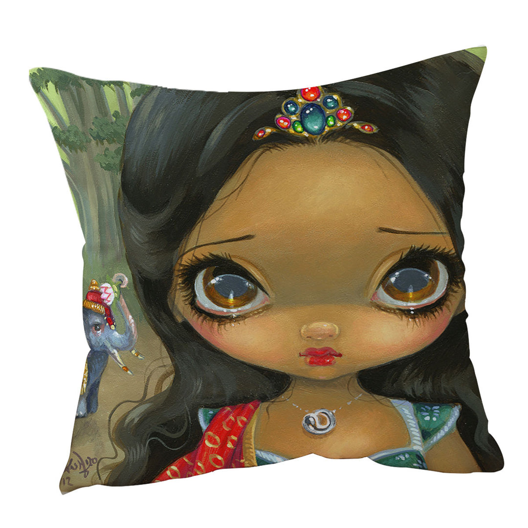 Faces of Faery _192 Indian Princess Cushion Cover