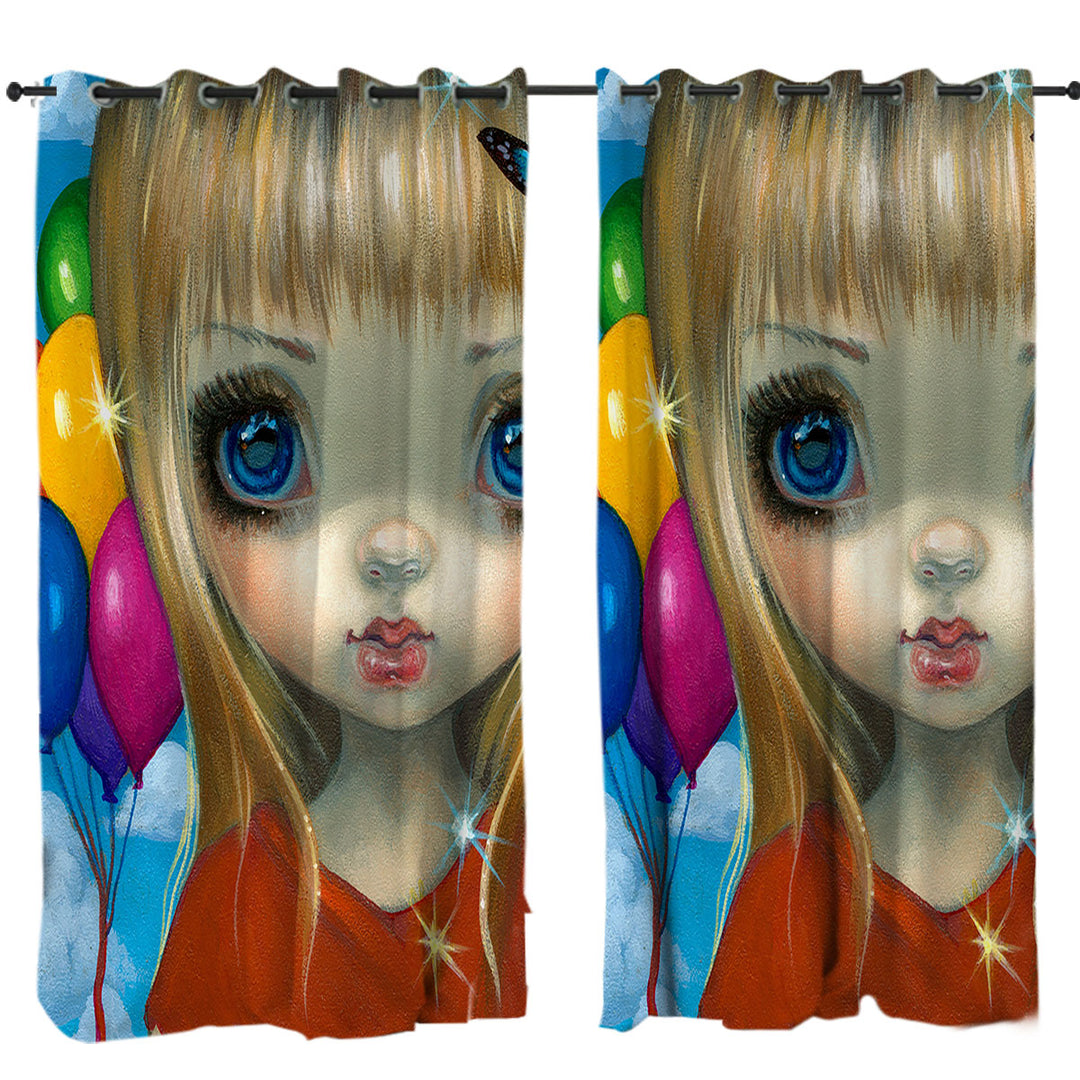 Faces of Faery _233 Balloon Girl Curtains