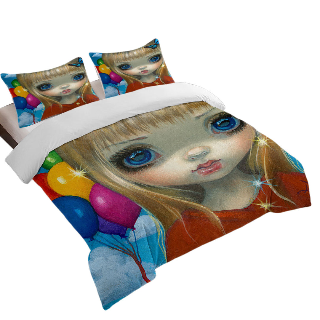 Faces of Faery _233 Balloon Girl Duvet Covers