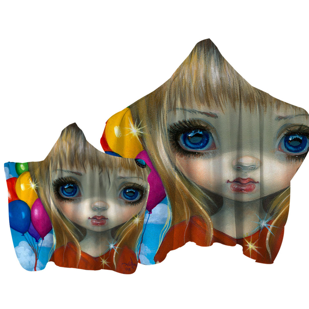 Faces of Faery _233 Balloon Girl Towel Hoodie