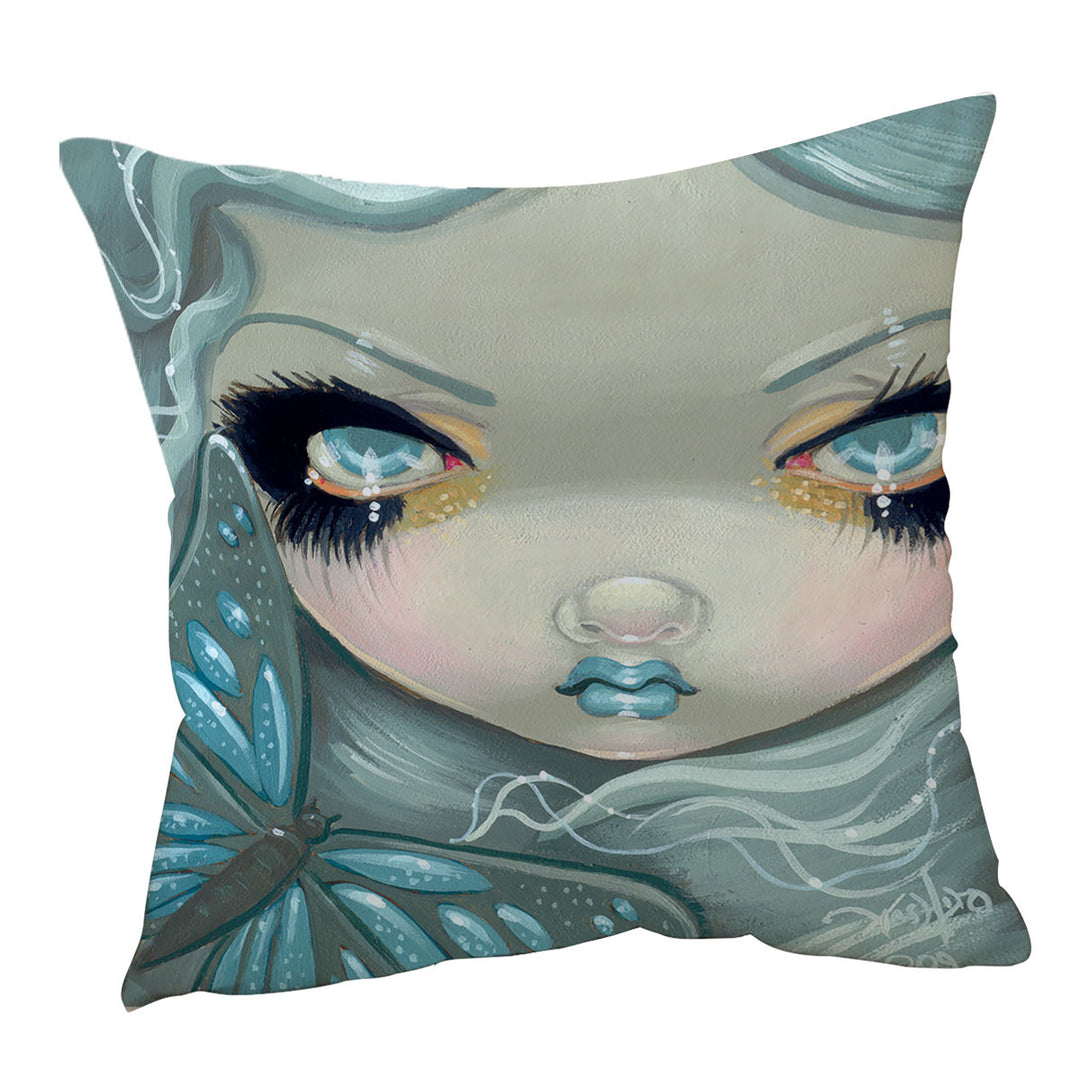 Faces of Faery _26 Ice Girl Cushion Cover