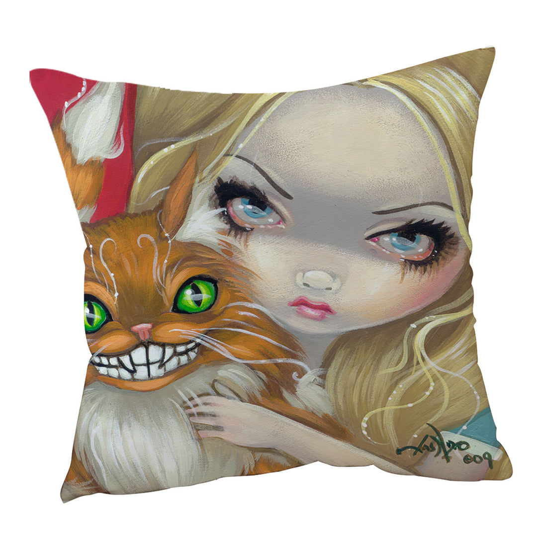 Faces of Faery _29 Alice and Cheshire Cat Cushion Covers