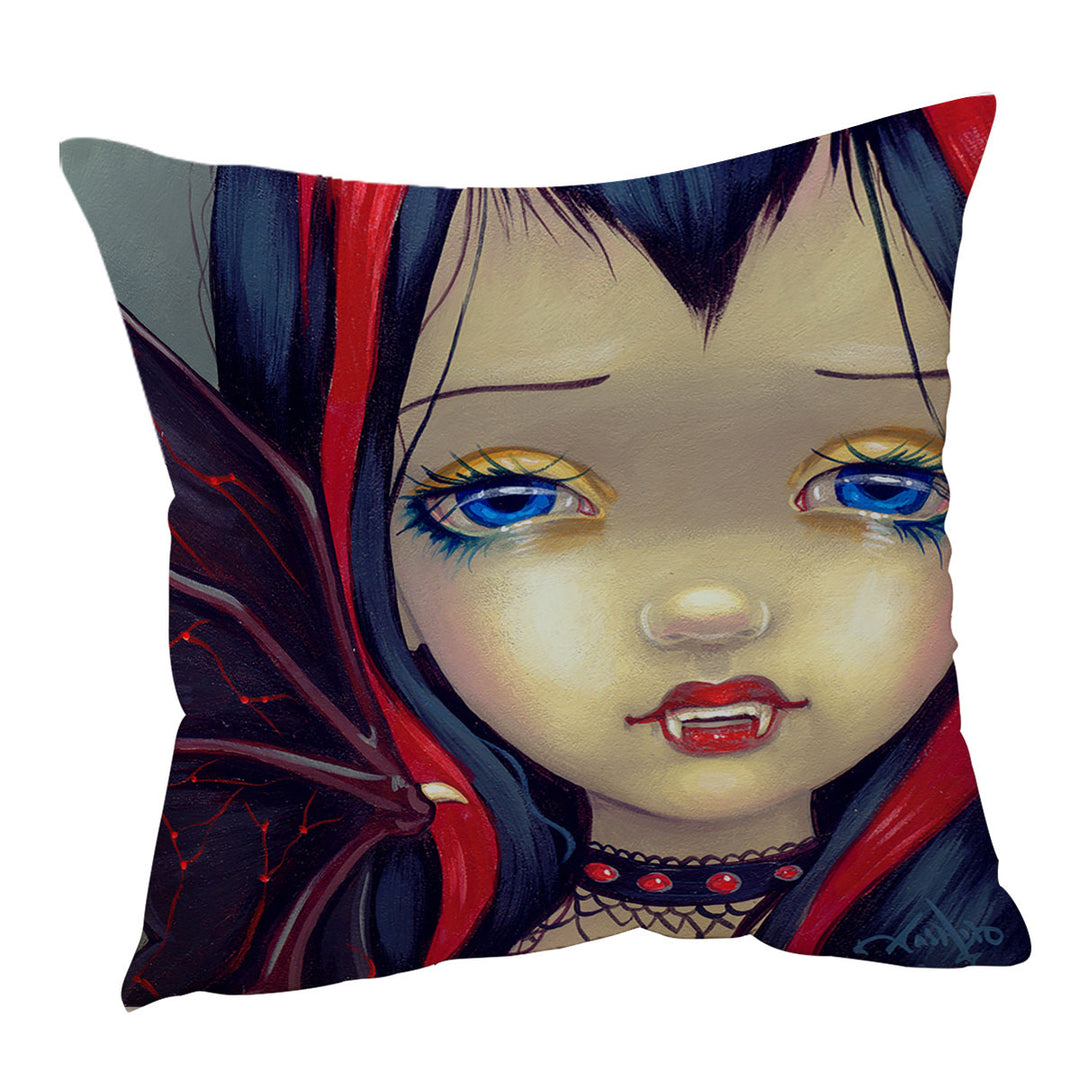 Faces of Faery _99 Vampire Goth Girl Cushions