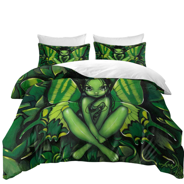 Fairy Green Butterfly Fantasy Coverlet