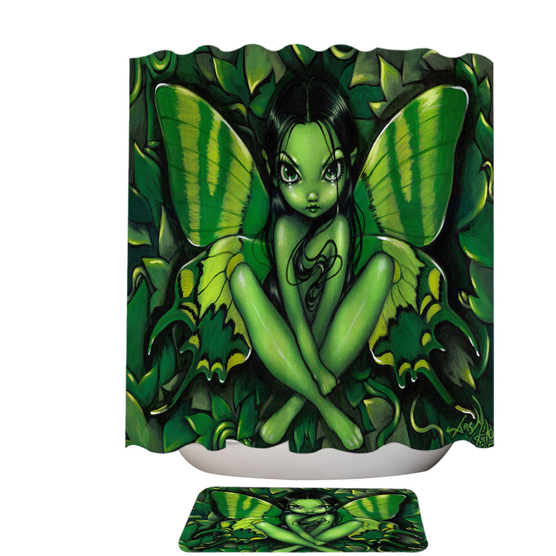 Fairy Green Butterfly Fantasy Shower Curtain Online