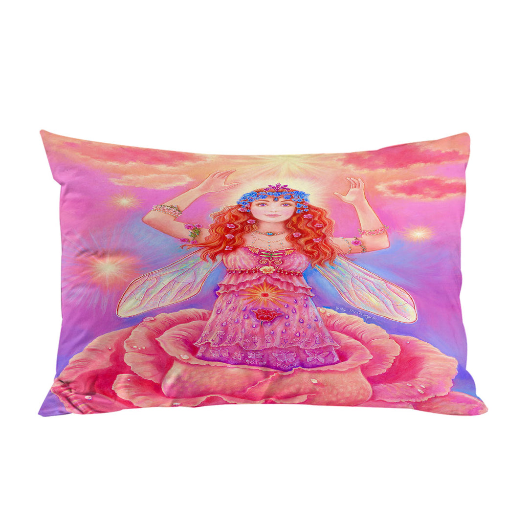 Fairy Tales Art Rose Angel Flower Spirit Pillowcase