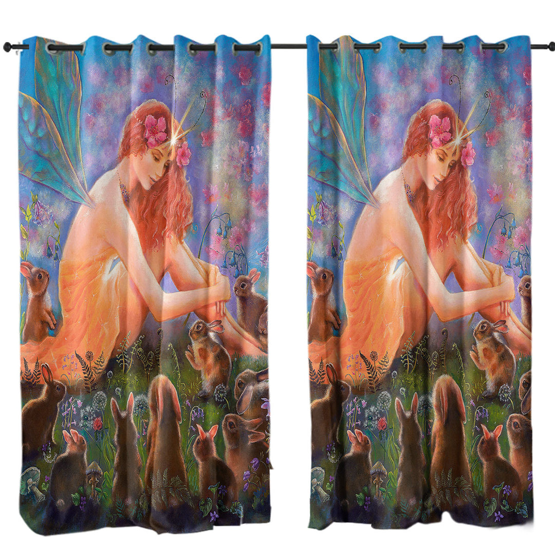 Fairy Tales Art the Fairy and the Velveteen Rabbit Curtain