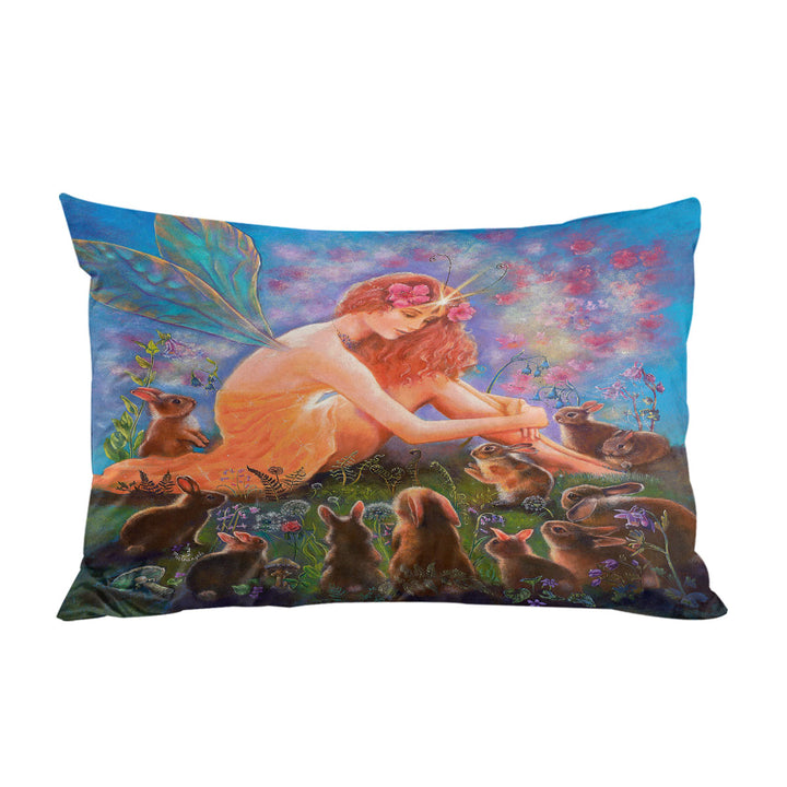 Fairy Tales Art the Fairy and the Velveteen Rabbit Pillow Cases