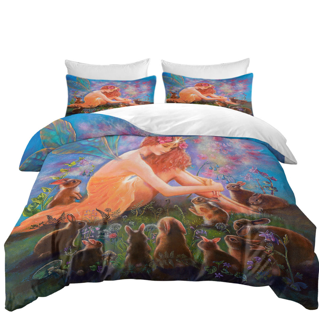 Fairy Tales Art the Fairy and the Velveteen Rabbit Quilt Cover Sets