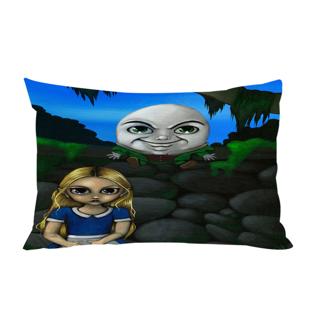 Fairytale Art Alice and Humpty Dumpty throw pillow case covers