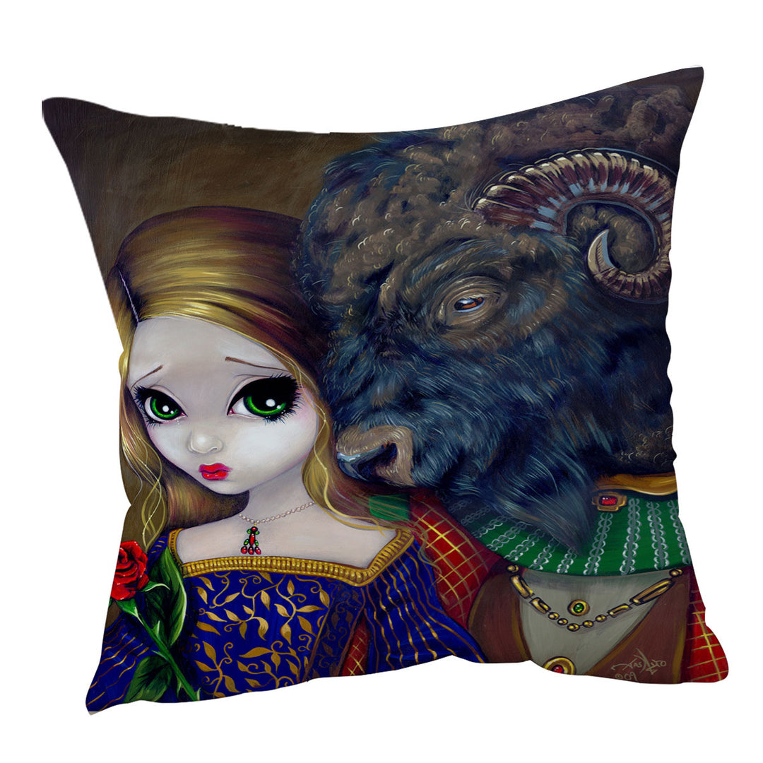 Fairytale Art Beauty and the Beast Cushion Cover