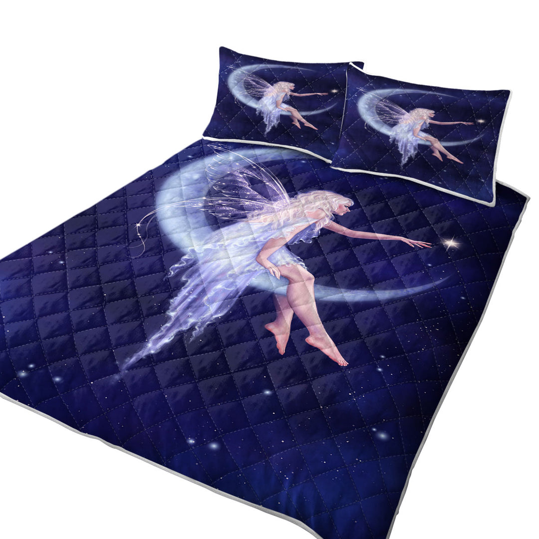 Fairytale Art the Birth of Star Beautiful Moon Fairy King Size Bedspreads