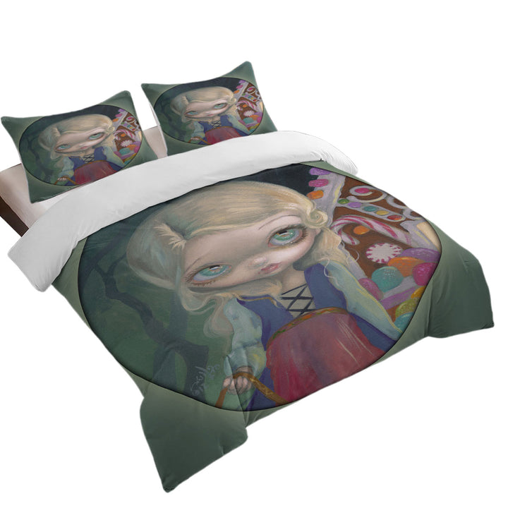 Fairytale Kids Art Gretel House Made of Candy Duvet Covers