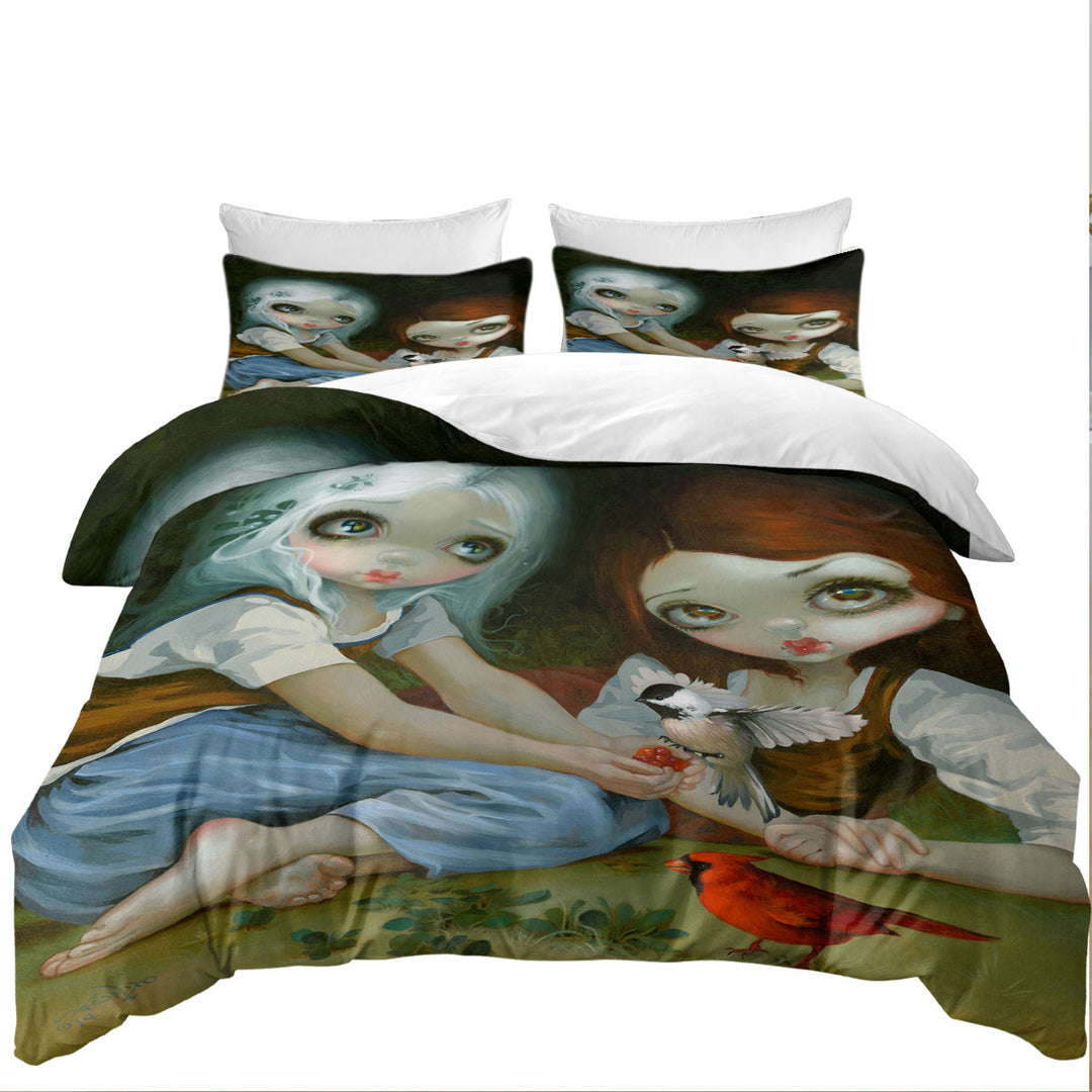 Fairytale Sisters Snow White and Rose Red Duvet Covers