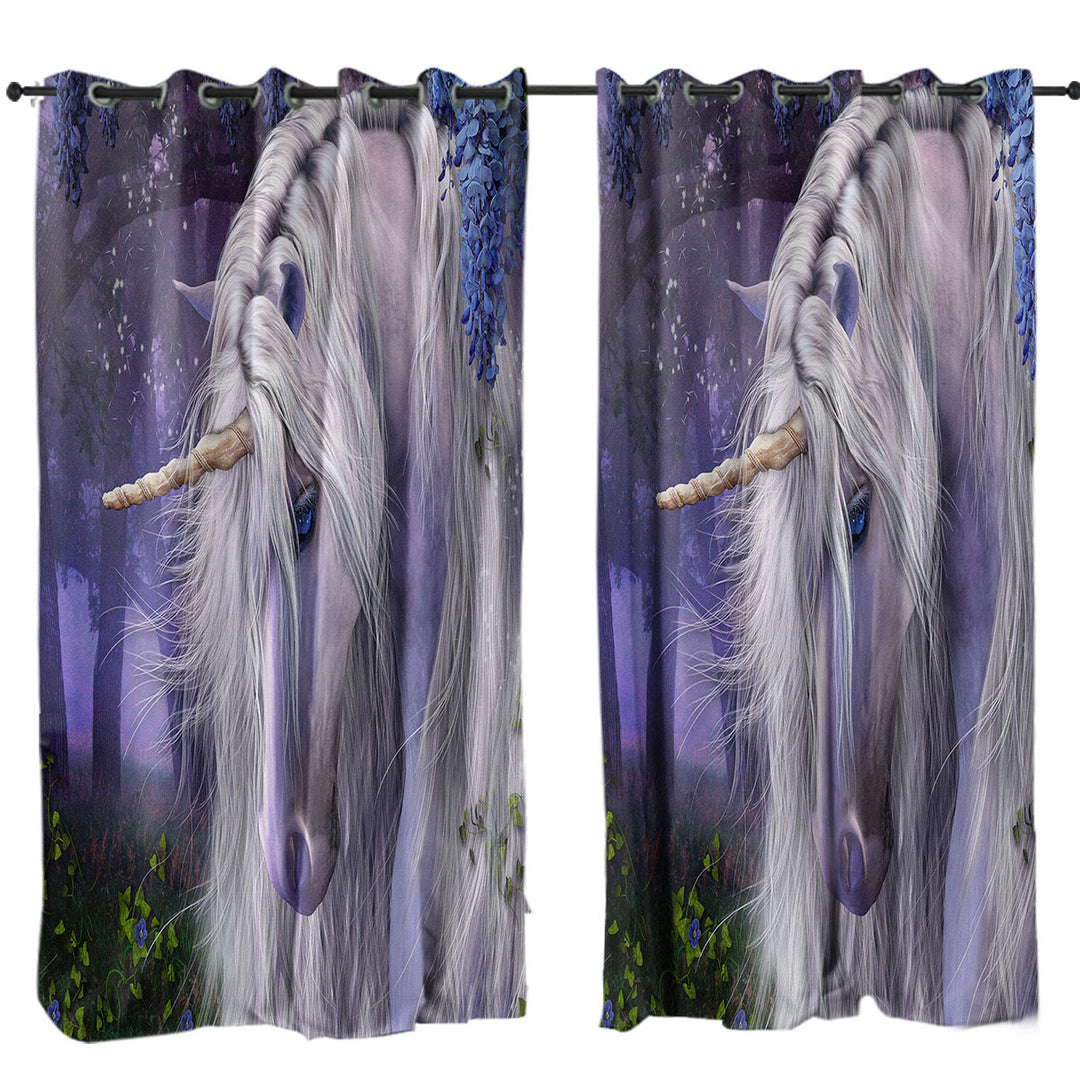 Fantast Art Moonlight Serenade Unicorn Curtains