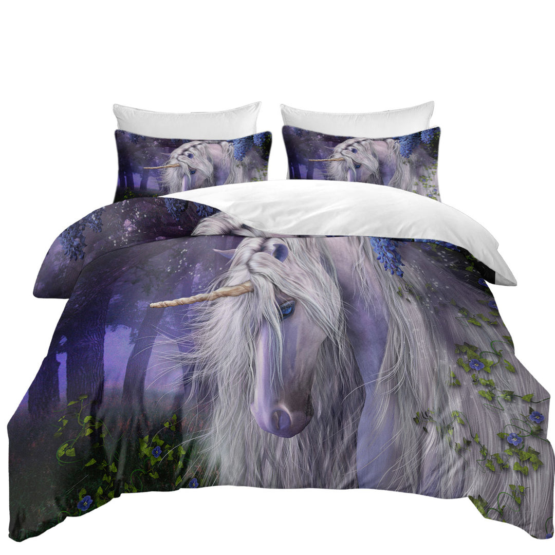 Fantast Art Moonlight Serenade Unicorn Duvet Cover