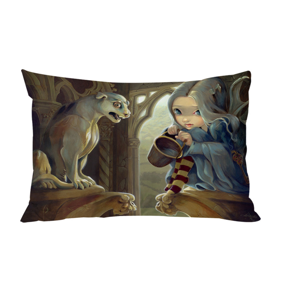 Fantasy Art Alannah and the Gargoyle King Pillow Cases