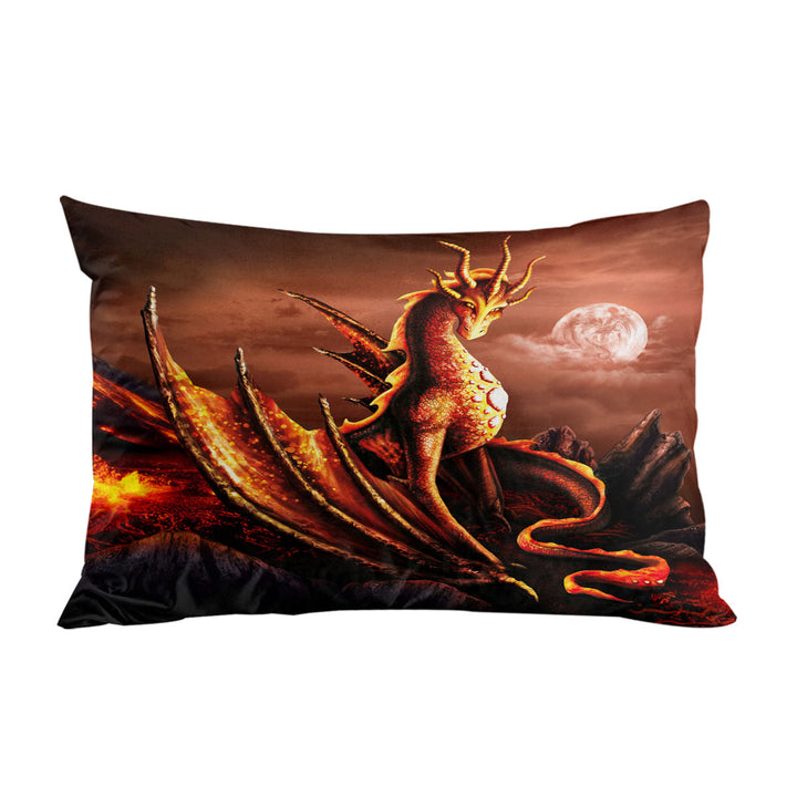 Fantasy Art Alessa the Volcano Lava Dragon King Pillow Cases