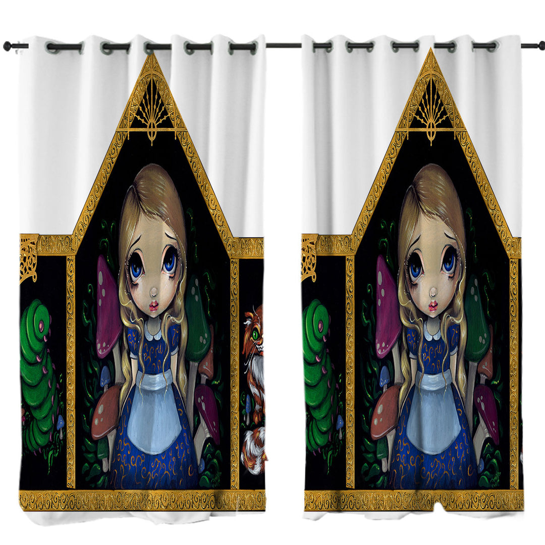 Fantasy Art Alice and Friends Curtains for Bedroom