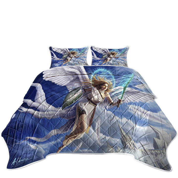 Fantasy Art Archangels Charge Coverlets