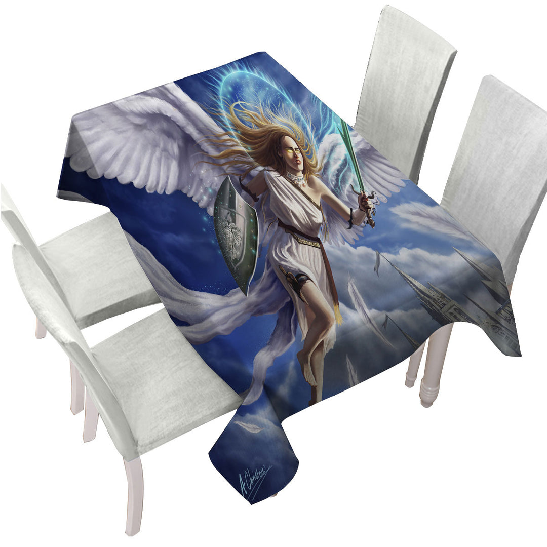 Fantasy Art Archangels Charge Tablecloths