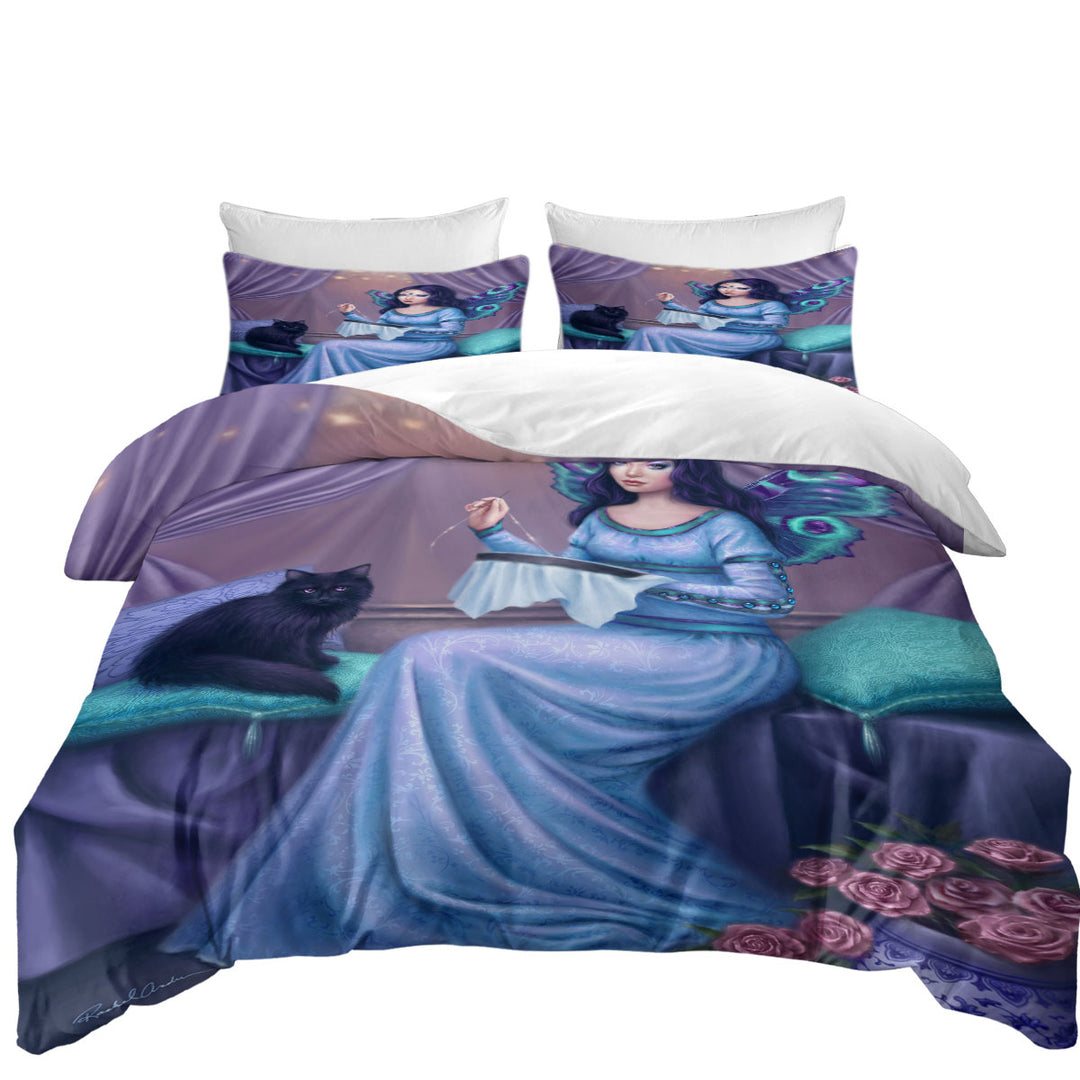 Fantasy Art Ariadne Princess Cat Fairy King Size Duvet Cover