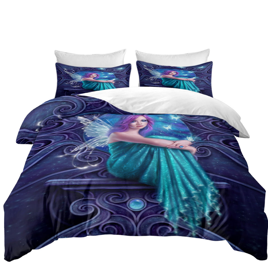 Fantasy Art Astraea the Pretty Butterfly Fairy King Duvet Cover set