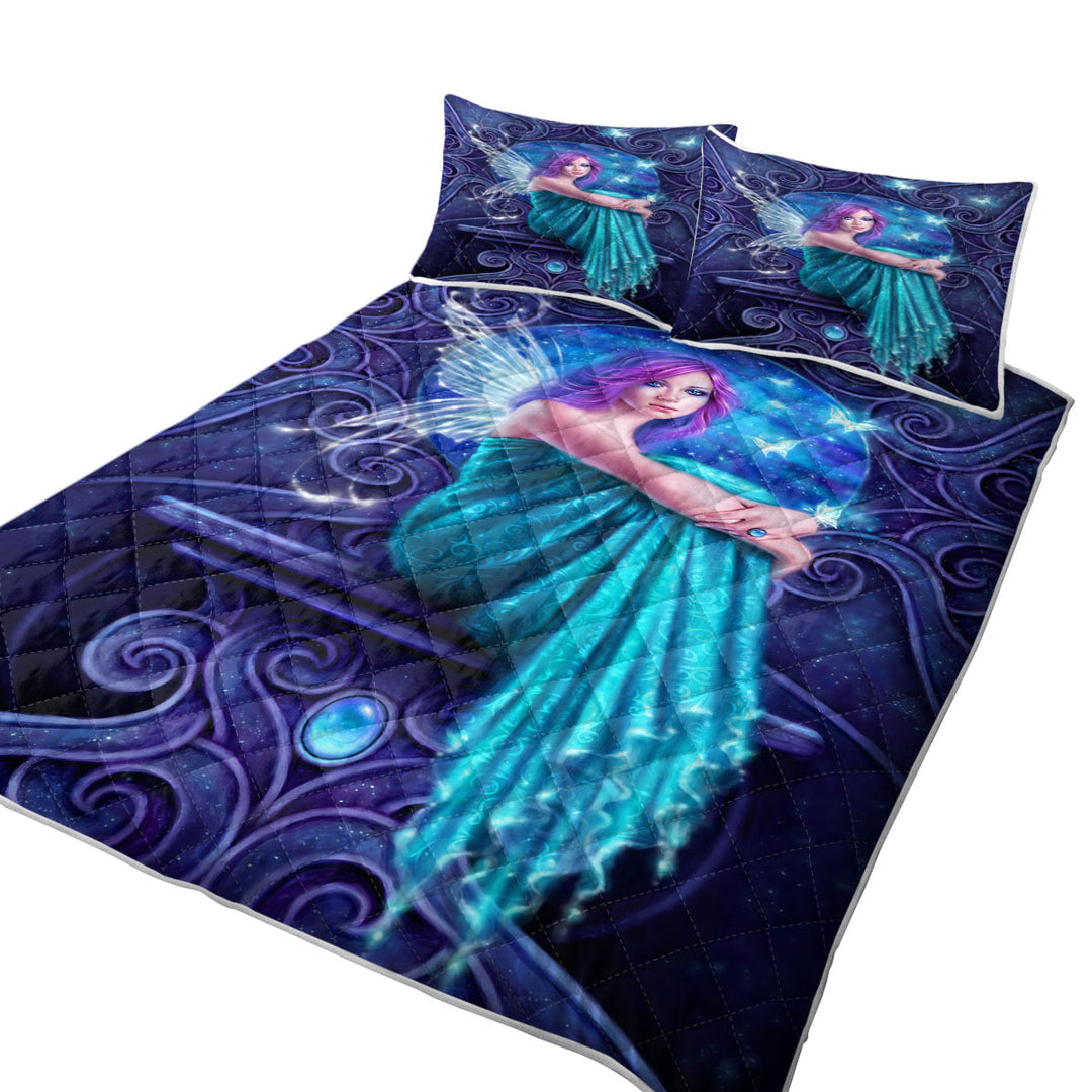 Fantasy Art Astraea the Pretty Butterfly Fairy King Size Quilt