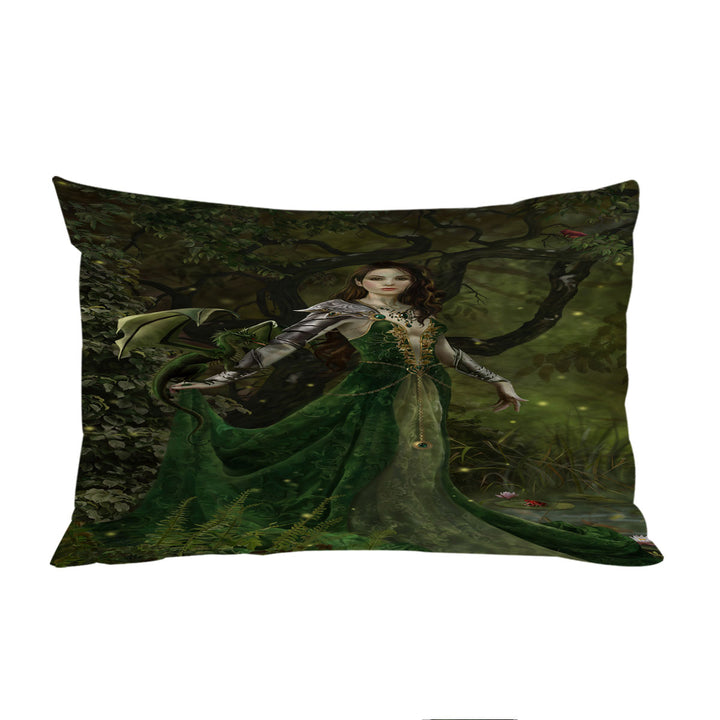 Fantasy Art Astranai the Beautiful Forest and Dragon Princess Pillow Cases