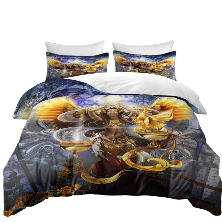 Fantasy Art Beautiful Woman Angel Duvet Covers