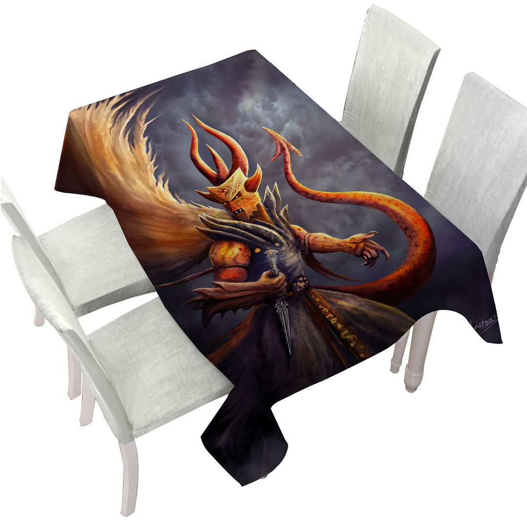 Fantasy Art Berit of Abolition Scary Demon Custom table cloth