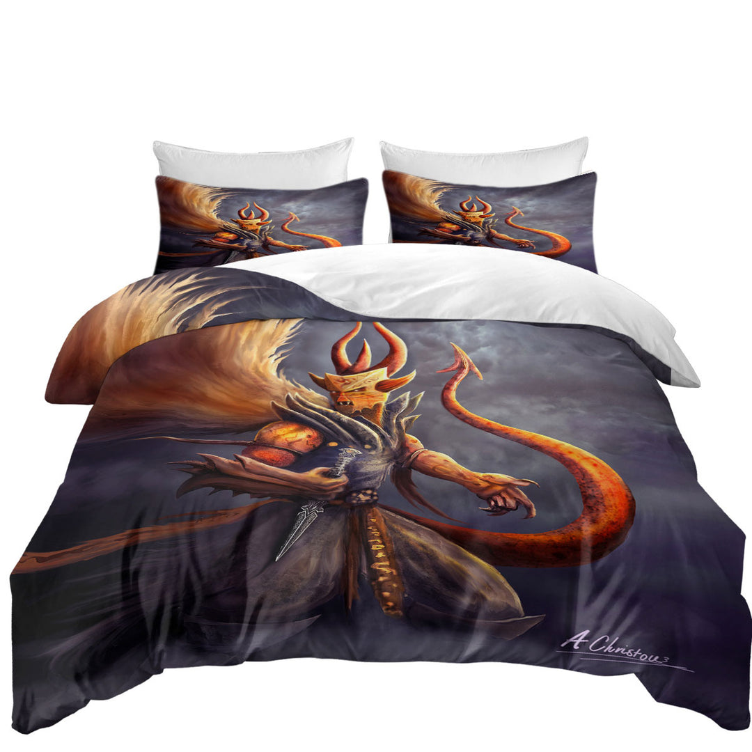 Fantasy Art Berit of Abolition Scary Demon Queen Size Duvet Cover