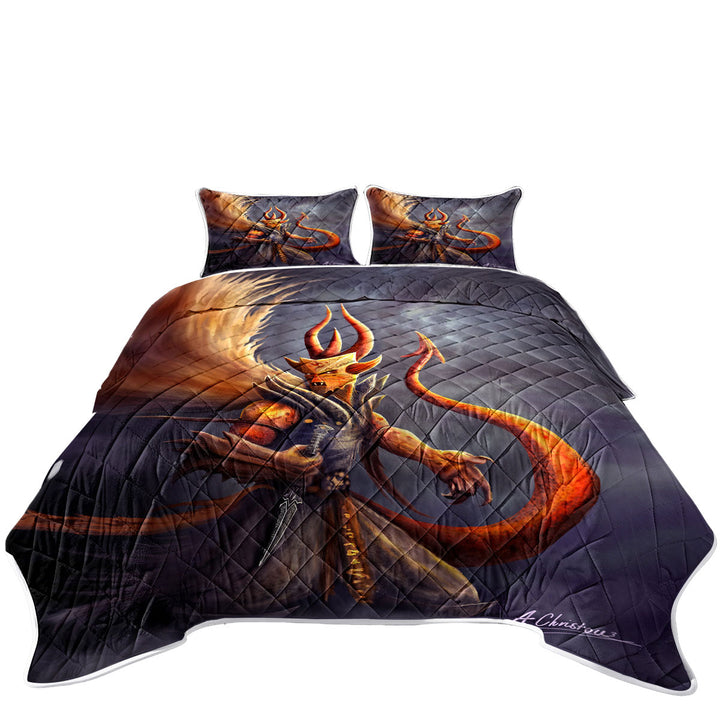 Fantasy Art Berit of Abolition Scary Demon Quilt