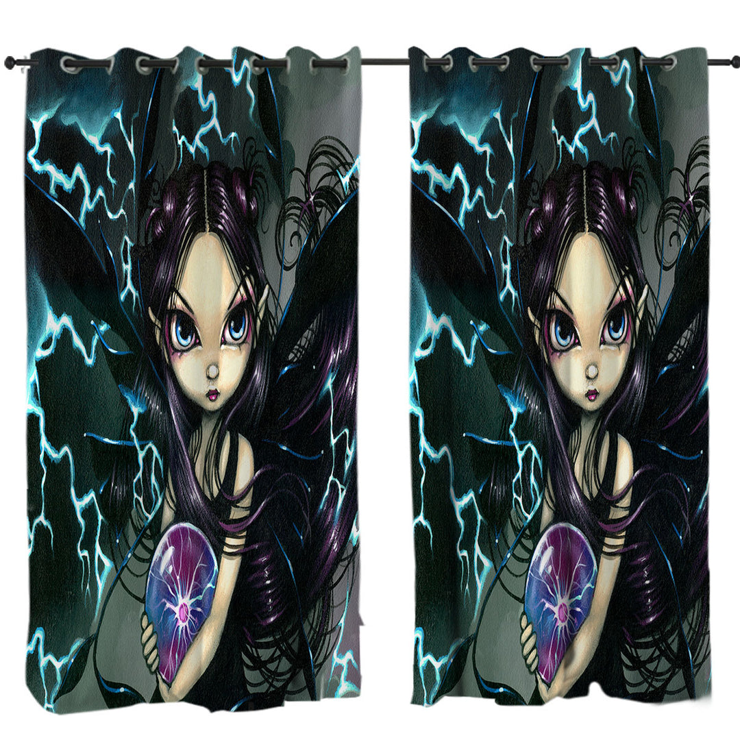 Fantasy Art Bringer of Lightning Fairy Curtains