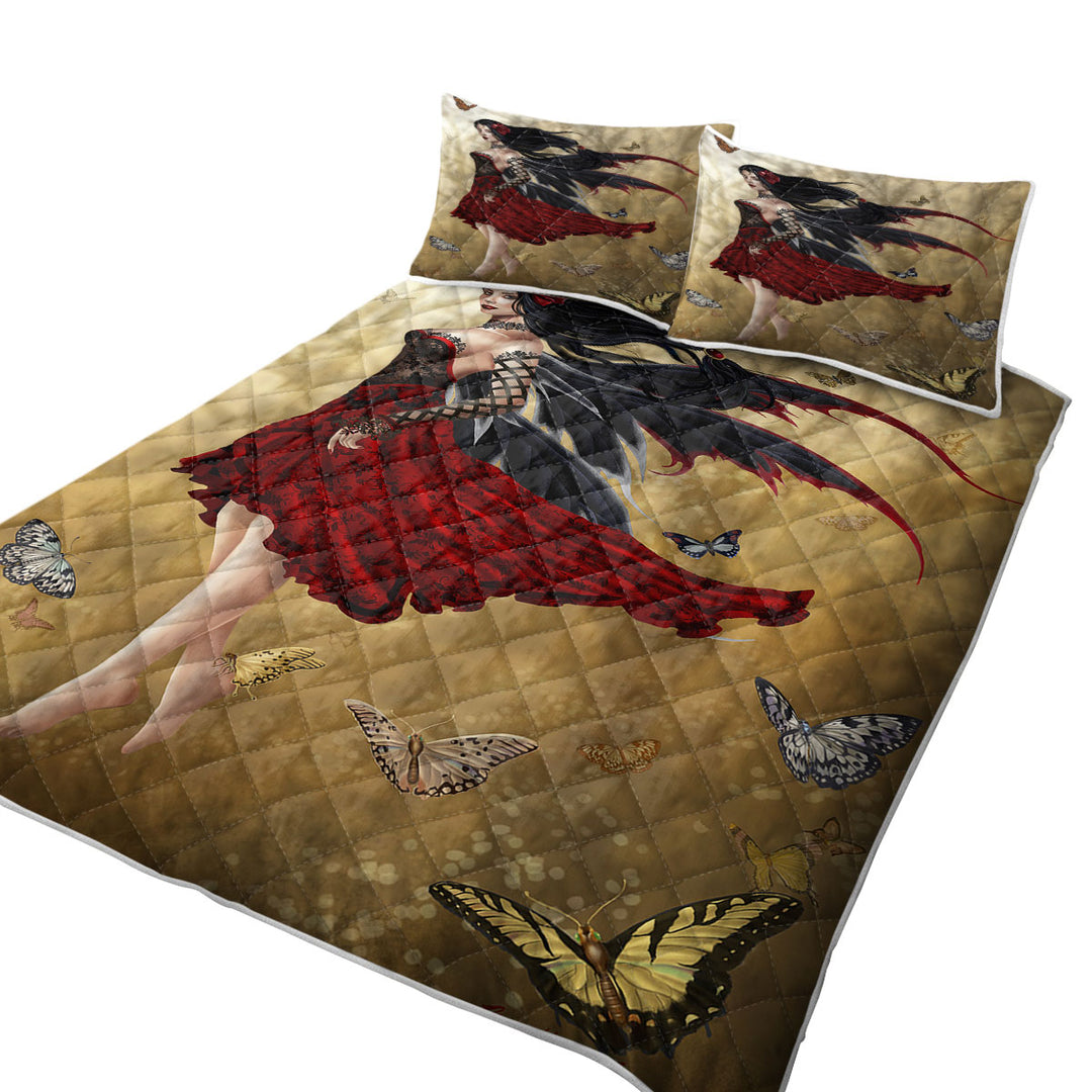 Fantasy Art Butterflies and Attractive Flamenco Fairy Quilts